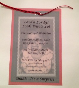 LaFond 40th Bday Invitation